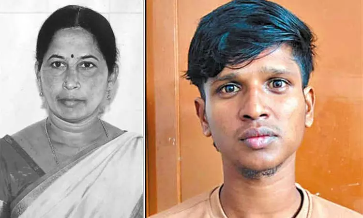 பெண்ணை கொன்று நகைகள் கொள்ளை: திருட்டு செல்போனில் காதலியிடம் பேசியபோது சிக்கிய வாலிபர்