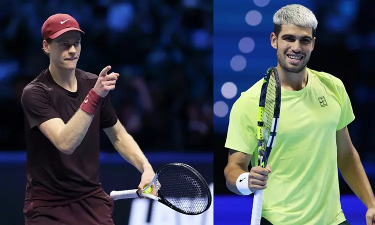 ஆண்கள் டென்னிஸ் சாம்பியன்ஷிப்: இறுதிப்போட்டியில் சினெர் - அல்காரஸ் பலப்பரீட்சை ஆண்கள் டென்னிஸ் சாம்பியன்ஷிப்: இறுதிப்போட்டியில் சினெர் - அல்காரஸ் பலப்பரீட்சை