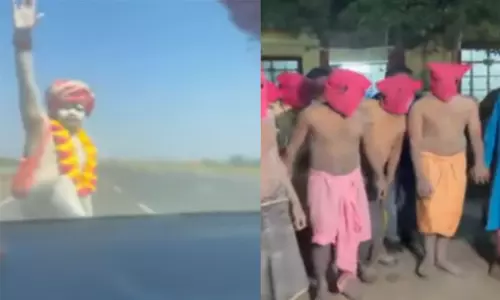 ‘மந்திரம் சொல்லி சாம்பலாக்கி விடுவோம்..’ - வாகன ஓட்டிகளை மிரட்டி பணம் பறித்த போலி சாதுக்கள் கைது ‘மந்திரம் சொல்லி சாம்பலாக்கி விடுவோம்..’ - வாகன ஓட்டிகளை மிரட்டி பணம் பறித்த போலி சாதுக்கள் கைது