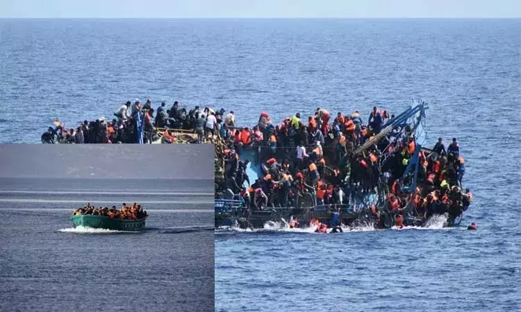 அகதிகள் படகு கடலில் கவிழ்ந்து விபத்து - 4 பேர் பலி