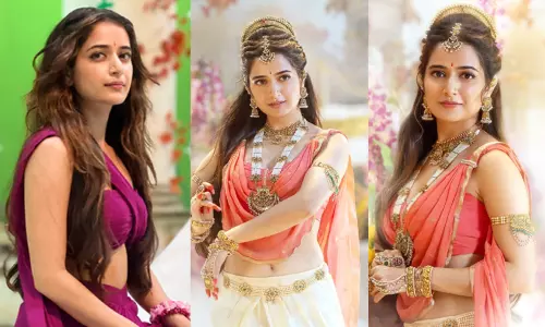 GathaVaibhava...Aashika Ranganath shares photos from the shooting