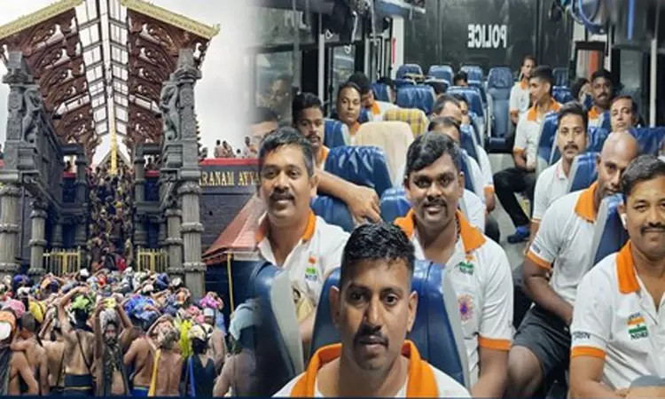 சபரிமலைக்கு விரைந்த அரக்கோணம் தேசிய பேரிடர் மீட்பு படை