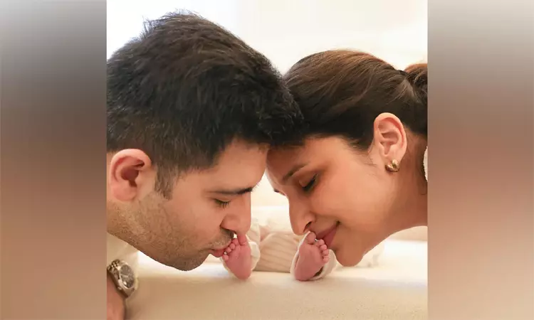 Parineeti Chopra, Raghav Chadha share first glimpse of their baby bo
