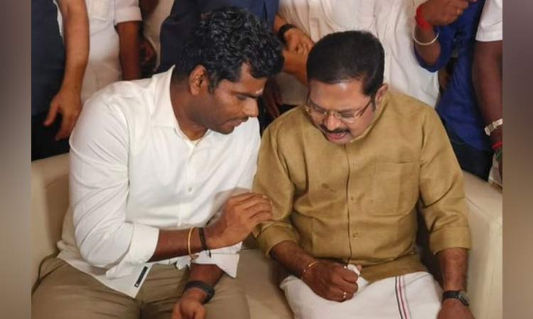 கரூரில் டிடிவி தினகரன் - அண்ணாமலை சந்திப்பு