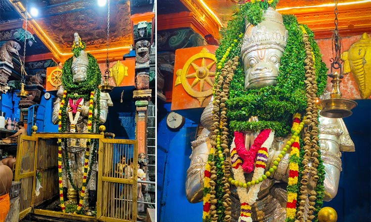 மூல நட்சத்திர தினம்..  சுசீந்திரம் ஆஞ்சநேயருக்கு வெள்ளி அங்கி சாத்தி சிறப்பு வழிபாடு