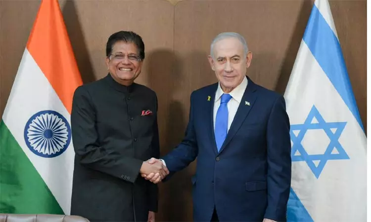 மத்திய மந்திரி பியூஷ் கோயல் இஸ்ரேல் பயணம்: பிரதமர் பெஞ்சமின் நெதன்யாகுவுடன் சந்திப்பு