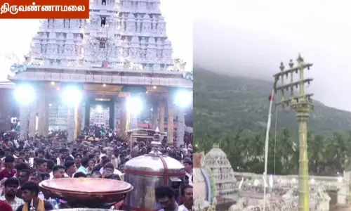 திருவண்ணாமலை கார்த்திகை தீபத் திருவிழா கொடியேற்றத்துடன் தொடக்கம் - திரளான பக்தர்கள் வழிபாடு