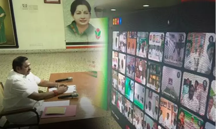 மாவட்ட செயலாளர்களுடன் எடப்பாடி பழனிசாமி ஆலோசனை மாவட்ட செயலாளர்களுடன் எடப்பாடி பழனிசாமி ஆலோசனை