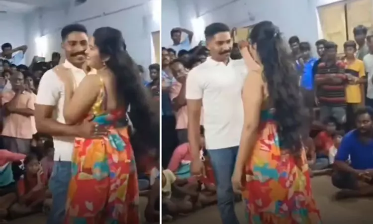 பெண்களுடன் ஆபாச நடனமாடிய போலீஸ்காரர் சஸ்பெண்ட் பெண்களுடன் ஆபாச நடனமாடிய போலீஸ்காரர் சஸ்பெண்ட்