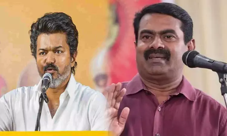 மோட்டர் பைக் தருகிறேன், கார் தருகிறேன் என கூறுவதற்கு நான் என்ன பிக்காளி பையலா?- விஜய்யை விமர்சித்த சீமான்