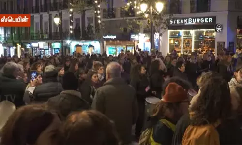 நடப்பாண்டில் 38 பேர் கொலை... பெண்கள் மீதான வன்முறையை எதிர்த்து ஸ்பெயினில் பிரம்மாண்ட பேரணி