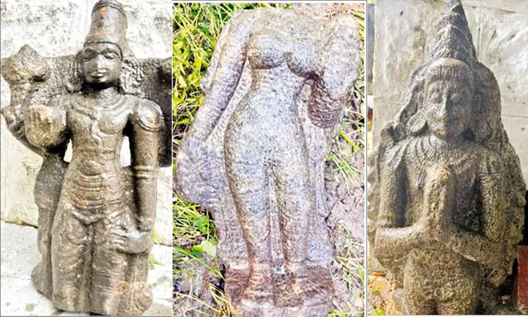 கீழடி அருகே 800 ஆண்டுகள் பழமையான பாண்டியர் கால கோவில் சிலைகள் கண்டெடுப்பு