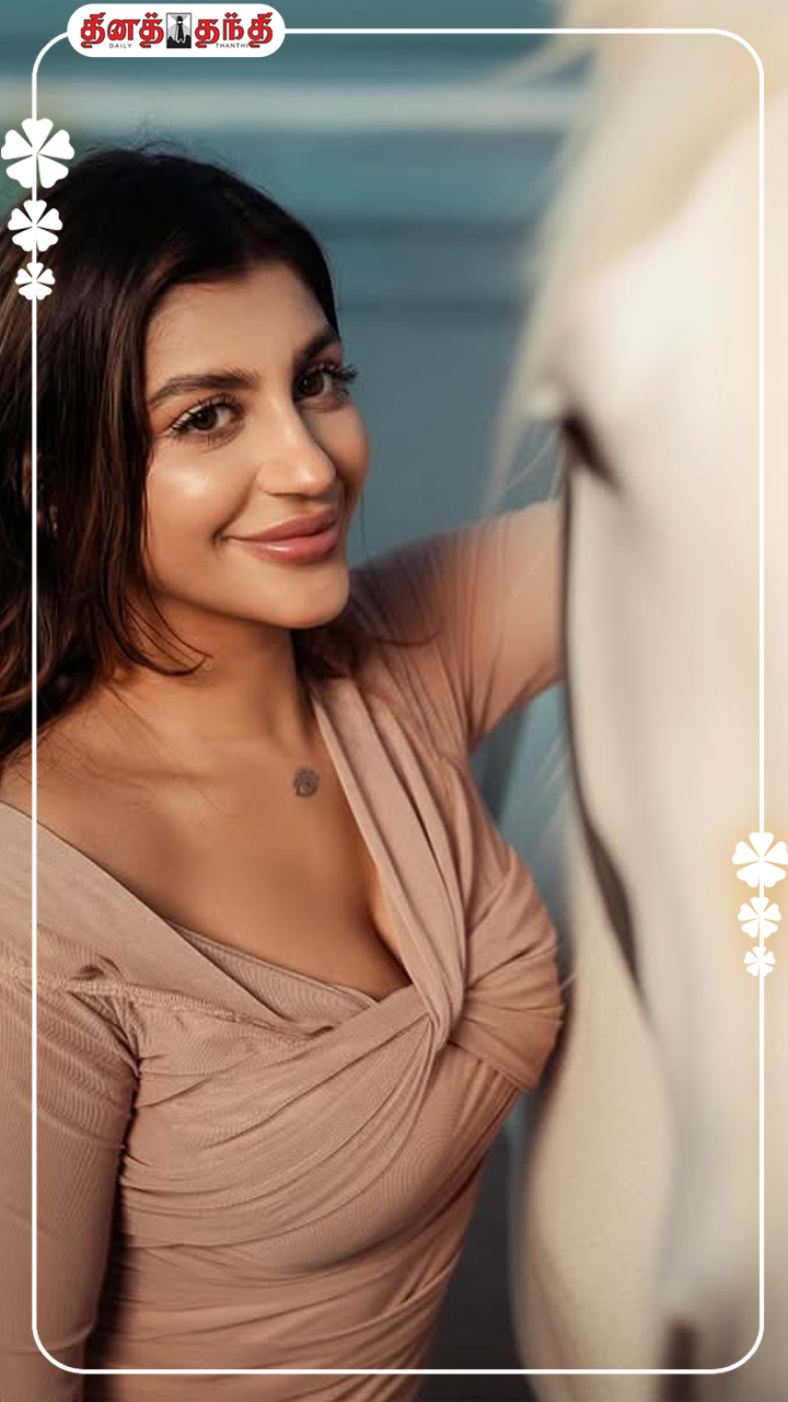 குதிரையுடன் போட்டோஷூட்டில் நடிகை யாஷிகா ஆனந்த்.!!