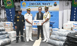 இலங்கைக்கு நிவாரணப் பொருட்களை அனுப்பியது இந்தியா இலங்கைக்கு நிவாரணப் பொருட்களை அனுப்பியது இந்தியா