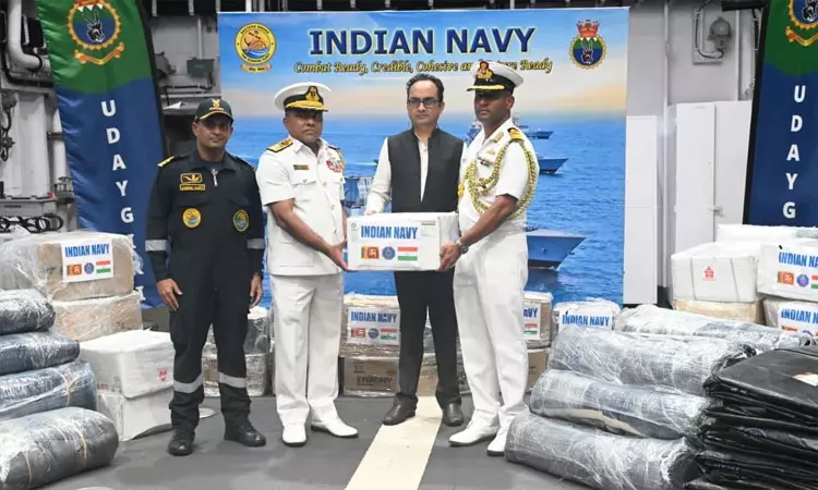 இலங்கைக்கு நிவாரணப் பொருட்களை அனுப்பியது இந்தியா