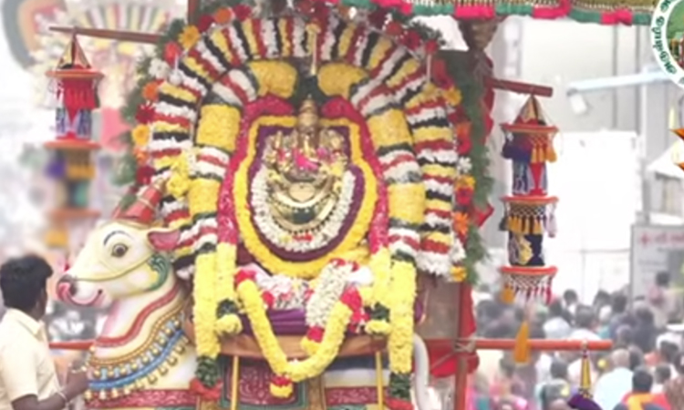 கார்த்திகை தீபத்திருவிழா 5-ம் நாள்: கண்ணாடி ரிஷப வாகனத்தில் சந்திரசேகரர் வீதி உலா