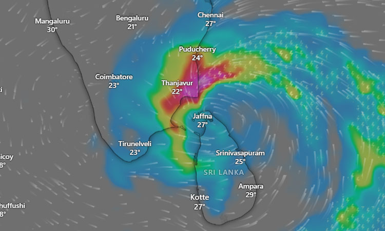 சென்னைக்கு தெற்கே 380 கி.மீ. தொலைவில் ‘டிட்வா’ புயல்.. தமிழக கடலோர பகுதிகளுக்கு “ரெட் அலர்ட்”