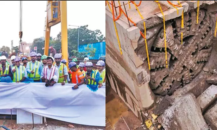 கொளத்தூர் நிலையம் - ஸ்ரீனிவாசபுரம் மெட்ரோ ரெயில் சுரங்கம் தோண்டும் பணி தொடக்கம்