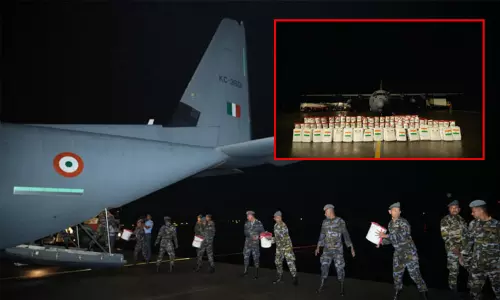 ஆபரேசன் சாகர்பந்து... இந்தியாவில் இருந்து இலங்கைக்கு இன்று காலை பறந்த 12 டன் நிவாரண பொருட்கள்