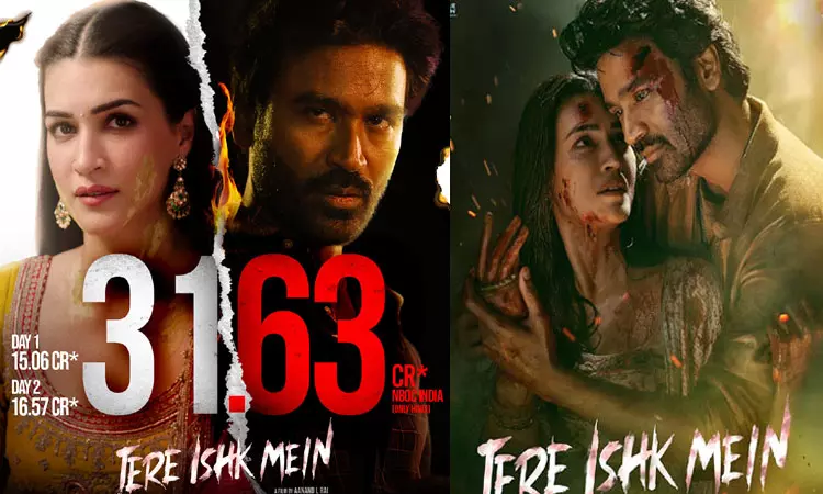 2 நாட்களில் ரூ.31 கோடி வசூலித்த தனுஷின் “தேரே இஷக் மெய்ன்”