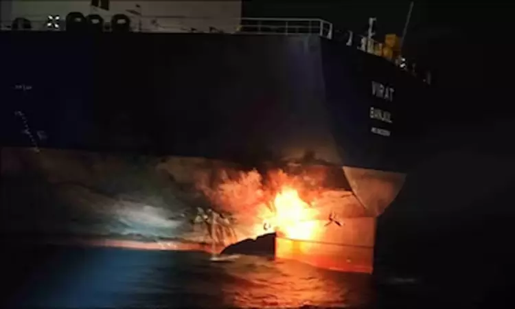 ரஷிய . எண்ணெய் கப்பல் மீது உக்ரைன் டிரோன் தாக்குதல்