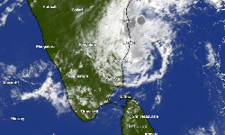 மணிக்கு 8 கி.மீ வேகத்தில் நகரும் காற்றழுத்த தாழ்வு மண்டலம்