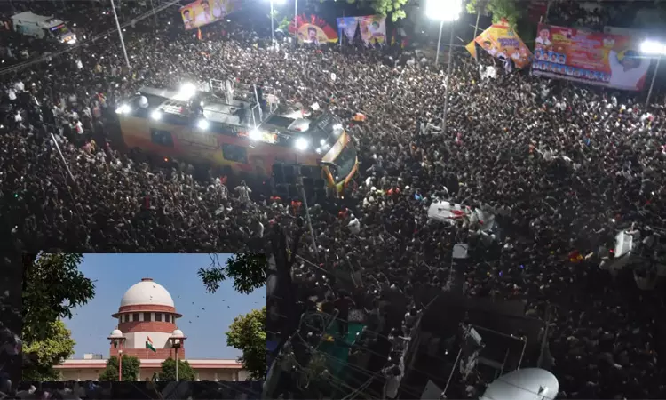 கரூர் கூட்ட நெரிசல் சம்பவம்: சிபிஐ விசாரணையை ரத்துசெய்ய கோரி சுப்ரீம்கோர்ட்டில் தமிழக அரசு மனு