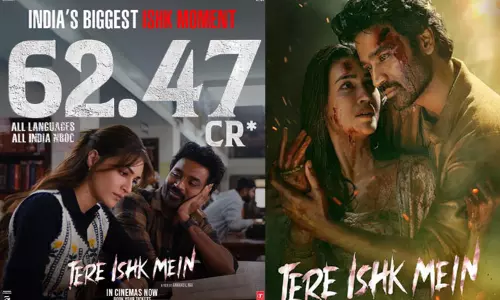 4 நாட்களில் ரூ.62 கோடி வசூலித்த தனுஷின் “தேரே இஷக் மெய்ன்” 4 நாட்களில் ரூ.62 கோடி வசூலித்த தனுஷின் “தேரே இஷக் மெய்ன்”