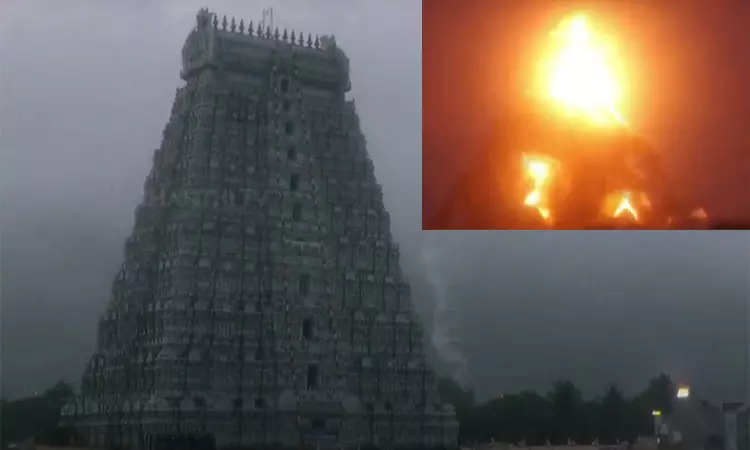 திருவண்ணாமலையில் மகா தீபம் ஏற்றப்பட்டது: ஜோதியாய் பிரகாசித்த ஈசனை வணங்கிய பக்தர்கள்