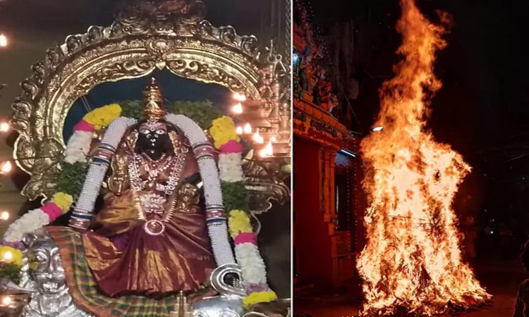 தூத்துக்குடி தெப்பக்குளம் மாரியம்மன் கோவிலில் திருக்கார்த்திகை விழா: சொக்கப்பனை கொளுத்தப்பட்டது தூத்துக்குடி தெப்பக்குளம் மாரியம்மன் கோவிலில் திருக்கார்த்திகை விழா: சொக்கப்பனை கொளுத்தப்பட்டது