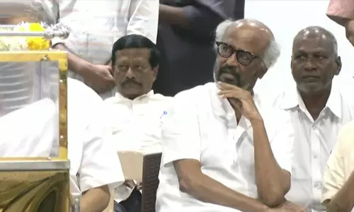 தயாரிப்பாளர் ஏவிஎம் சரவணனின் உடலுக்கு நடிகர் ரஜினிகாந்த் நேரில் அஞ்சலி