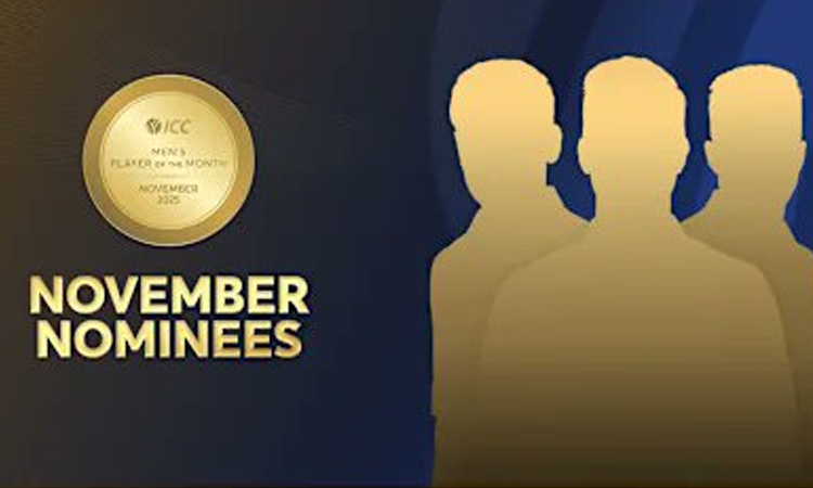 ஐ.சி.சி.-ன் நவம்பர் மாத சிறந்த வீரர், வீராங்கனை விருது: பரிந்துரை பட்டியல் வெளியீடு