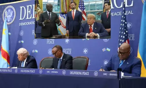 காங்கோ, ருவாண்டா இடையே அமைதி ஒப்பந்தம்; டிரம்ப் முன்னிலையில் கையெழுத்து