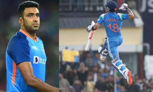 50+ சதங்கள் அடித்தும் விராட் கோலி வெறித்தனமாக கொண்டாடுவது ஏன்..? அஸ்வின் விளக்கம் 50+ சதங்கள் அடித்தும் விராட் கோலி வெறித்தனமாக கொண்டாடுவது ஏன்..? அஸ்வின் விளக்கம்