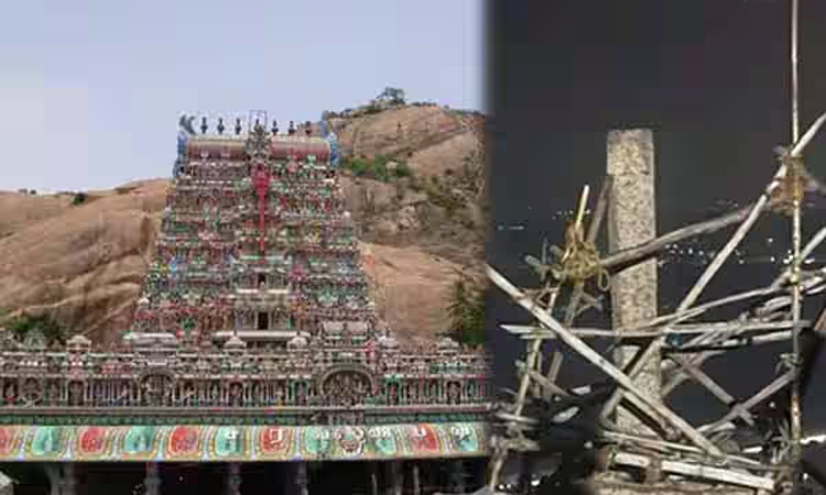 திருப்பரங்குன்றம் மலை உச்சியில் உள்ள தூணை, தொல்லியல்துறை சார்ந்த 7 பேர் கொண்ட குழு ஆய்வு