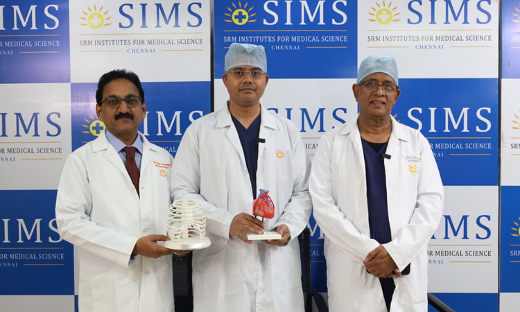 இந்தியாவிலேயே முதல்முறை: இருதய அறுவை சிகிச்சையில் சிம்ஸ் மருத்துவமனை சாதனை