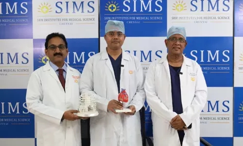இந்தியாவிலேயே முதல்முறை: இருதய அறுவை சிகிச்சையில் சிம்ஸ் மருத்துவமனை சாதனை இந்தியாவிலேயே முதல்முறை: இருதய அறுவை சிகிச்சையில் சிம்ஸ் மருத்துவமனை சாதனை