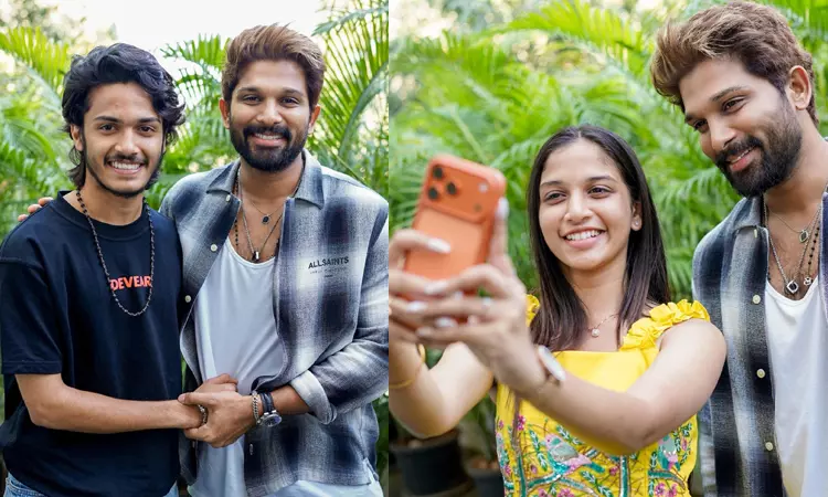 Allu Arjun met the Court film crew...the photos are going viral. Allu Arjun met the Court film crew...the photos are going viral.