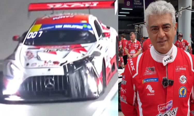 மலேசிய கார் பந்தயம் -  ரேஸ் தொடங்கிய சில நிமிடங்களில் பழுதான அஜித் கார்