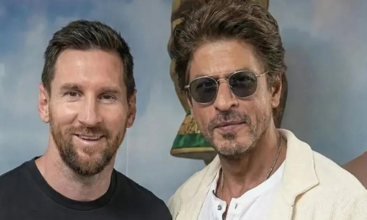 மெஸ்ஸியுடன் நடிகர் ஷாருக்கான் சந்திப்பு