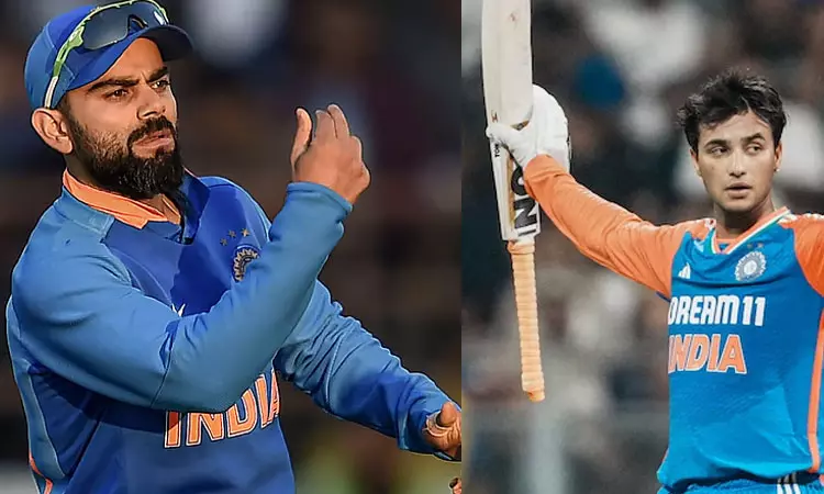 டி20 கிரிக்கெட்: விராட் கோலியின் 9 ஆண்டு கால சாதனையை முறியடிக்க உள்ள அபிஷேக் சர்மா டி20 கிரிக்கெட்: விராட் கோலியின் 9 ஆண்டு கால சாதனையை முறியடிக்க உள்ள அபிஷேக் சர்மா