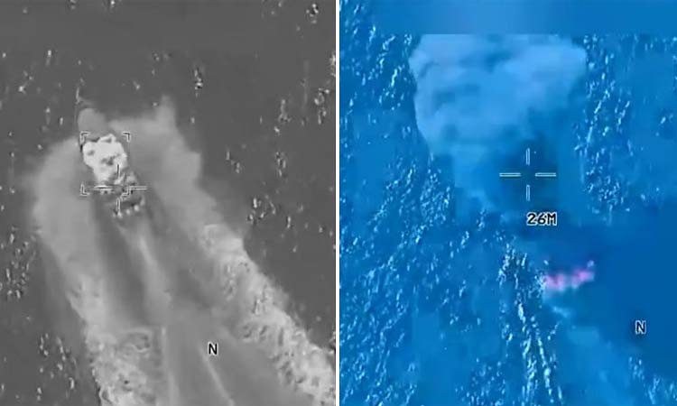 போதைப்பொருள் கடத்தி வந்ததாக 3 படகுகள் மீது அமெரிக்கா தாக்குதல் - 8 பேர் பலி