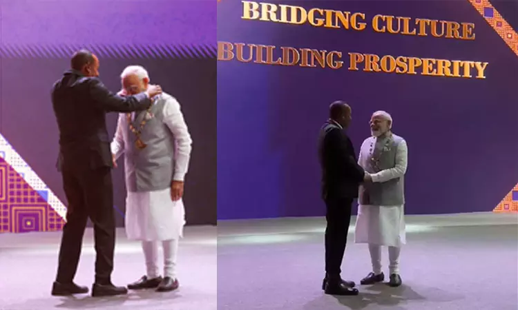 உலக தலைவர்களில் முதன்முறையாக... பிரதமர் மோடிக்கு எத்தியோப்பியாவின் உயரிய விருது வழங்கி கவுரவம் உலக தலைவர்களில் முதன்முறையாக... பிரதமர் மோடிக்கு எத்தியோப்பியாவின் உயரிய விருது வழங்கி கவுரவம்