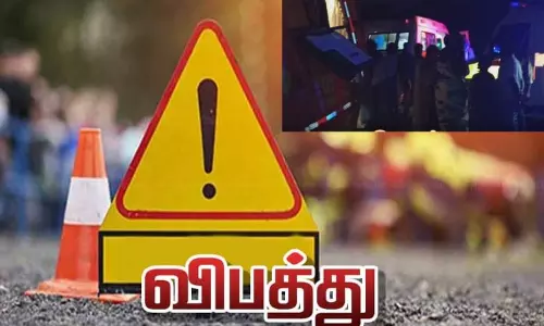 திண்டுக்கல்: ஆம்னி பஸ் சாலையில் கவிழ்ந்து விபத்து - 14 பேர் காயம் திண்டுக்கல்: ஆம்னி பஸ் சாலையில் கவிழ்ந்து விபத்து - 14 பேர் காயம்