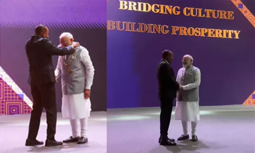 உலக தலைவர்களில் முதன்முறையாக... பிரதமர் மோடிக்கு எத்தியோப்பியாவின் உயரிய விருது வழங்கி கவுரவம் உலக தலைவர்களில் முதன்முறையாக... பிரதமர் மோடிக்கு எத்தியோப்பியாவின் உயரிய விருது வழங்கி கவுரவம்