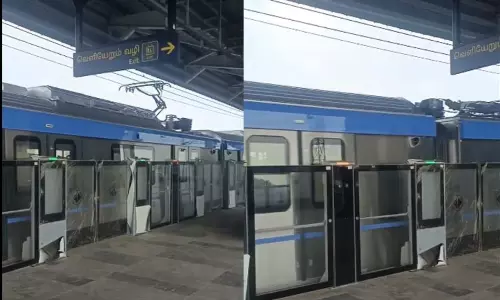 சென்னை மெட்ரோ ரெயில் நிலையங்களில் புதிய வசதி: நடைமேடை தடுப்பு கதவுகள் அமைப்பு