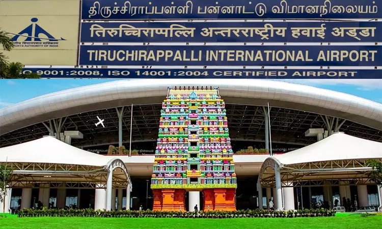 திருச்சி விமான நிலைய ஓடுதளத்தில் புதிய வகை ஒளிரும் விளக்குகள் அமைப்பு திருச்சி விமான நிலைய ஓடுதளத்தில் புதிய வகை ஒளிரும் விளக்குகள் அமைப்பு