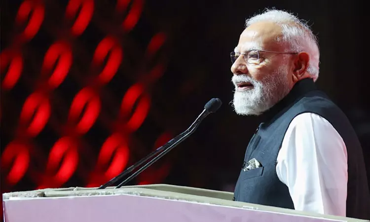 உலகளாவிய மந்த நிலையிலும்... விரைவான பொருளாதார வளர்ச்சி பெறும் நாடாக இந்தியா: பிரதமர் மோடி பெருமிதம் உலகளாவிய மந்த நிலையிலும்... விரைவான பொருளாதார வளர்ச்சி பெறும் நாடாக இந்தியா: பிரதமர் மோடி பெருமிதம்