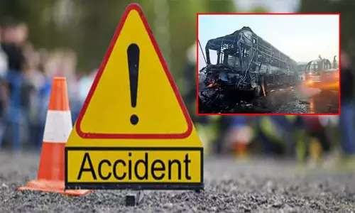 உ.பி.:  அடுத்தடுத்து வாகனங்கள் மோதி தீப்பிடித்த விபத்தில் பலி எண்ணிக்கை 19 ஆக உயர்வு