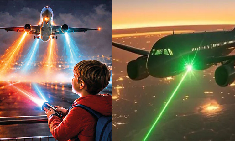 நாடு முழுவதும் விமானத்தில் லேசர் ஒளி அடித்ததாக 534 சம்பவங்கள் பதிவு